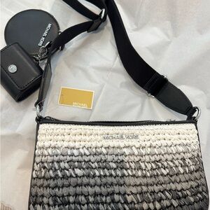Michael Kors Black and White Gradient Crossbody Bag